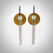 Load image into Gallery viewer, Golden Cascade Steel Earrings
