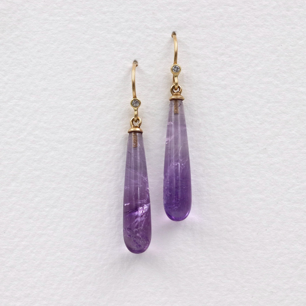 Amethyst Briolette Earrings