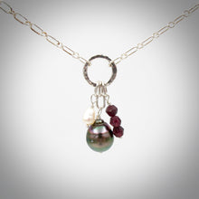 Load image into Gallery viewer, The Charmer Necklace with Tahitian Pearl
