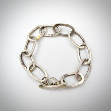Load image into Gallery viewer, Chain Link Bracelet with Gold and Diamonds
