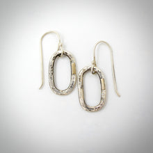 Load image into Gallery viewer, Chain Link Earrings with Gold and Diamonds, Single Link
